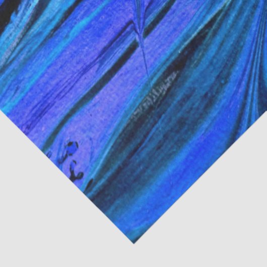 Marmoriertes Fraktal Abstrakt Blue Decoupage Seidenpapier (Ausschnitt)