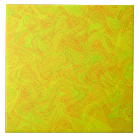 Marmoriertes Grün-Orange-Muster Fliese (Vorderseite)