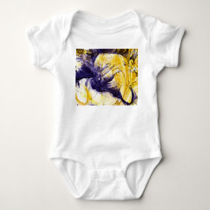 Marmoriertes Papier: Helle Acryl-Kunst Baby Strampler