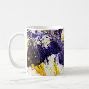 Marmoriertes Papier: Helle Acryl-Kunst Kaffeetasse
