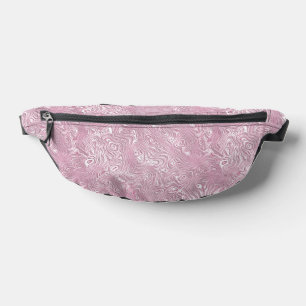 Marmoriertes Seiden-Moire-Muster in Staubrosa Bauchtasche