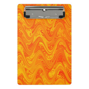 Marmorierung Orange Gelb Rot Muster Mini Klemmbrett