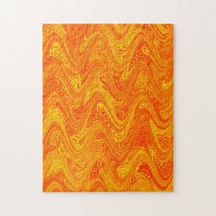 Marmorierung Orange Gelb Rot Muster Puzzle