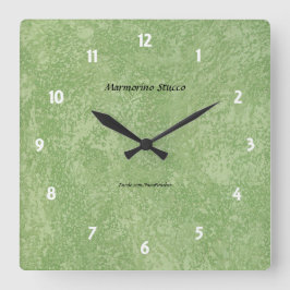 Marmorino Stucco Imitate beenden Quadratische Wanduhr