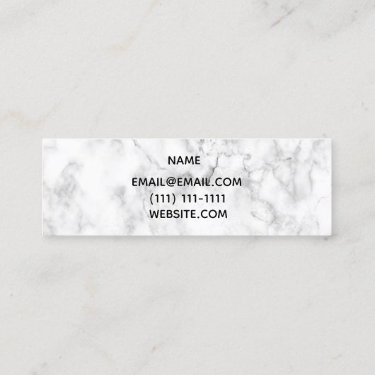 Marmorinstagramm Mini Visitenkarte (Rückseite)