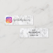 Marmorinstagramm Mini Visitenkarte (Vorne/Hinten)