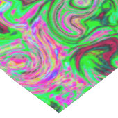 Marmorkalkgrün und Lila Abstrakter Retrowirbel Tischdecke (Schrägansicht)