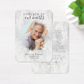 Marmorkarte Foto Beerdigungskarte (Schreibtisch)