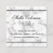 Marmorkarte für Elegante Abschluss Telefonnummerkarte (Rückseite)