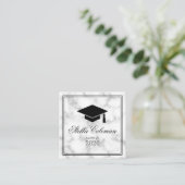 Marmorkarte für Elegante Abschluss Telefonnummerkarte (Stehend Vorderseite)