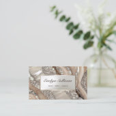 Marmorkarte für Elfenbein und Silbermarmor Visitenkarte (Stehend Vorderseite)