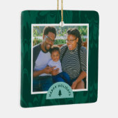 Marmorkiefern Weihnachtsfeiertag Foto Keramikornament (Rechts)