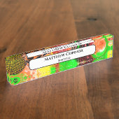 Marmorklasse Moderne Personalisiert Namensplakette (Seite)