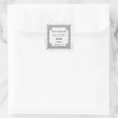 Marmorkleber Quadratischer Aufkleber (Tasche)