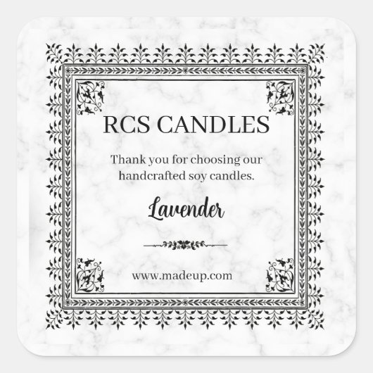 Marmorkleber Quadratischer Aufkleber (Vorderseite)