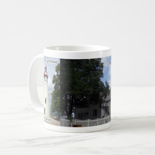 Marmorkopf-Leuchtturm-Tasse Kaffeetasse (Vorderseite Links)