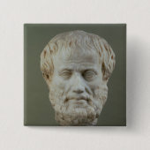Marmorkopf von Aristoteles Button (Vorderseite)