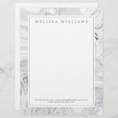 Marmorkreative Berufliche moderne Letterhead Briefbogen (Vorne/Hinten)