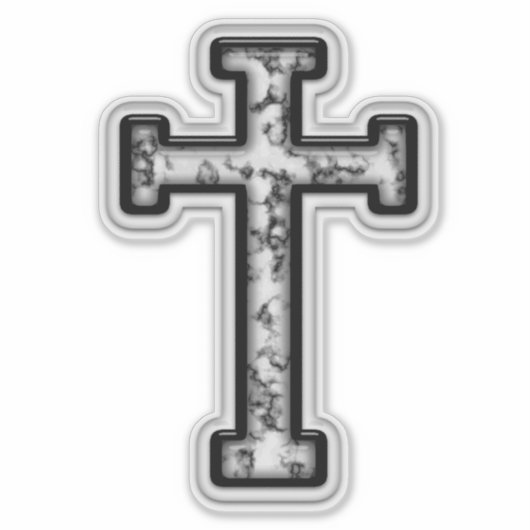Marmorkreuz Aufkleber (Vorderseite)