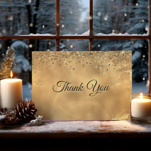 Marmorkunst aus niedlichem Rotgold Dankeskarte