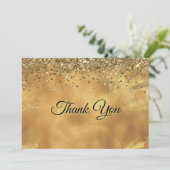 Marmorkunst aus niedlichem Rotgold Dankeskarte (Stehend Vorderseite)