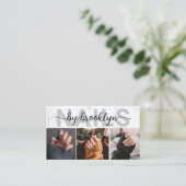 Marmorkunst Foto Typografie Nail Artist Visitenkarte (Stehend Vorderseite)