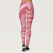 Marmorkunst: Rote Abstrakte Eleganz. Leggings (Rückseite)