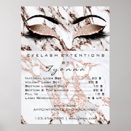 Marmorkupfer-Makeup-Künstler Augen Lashes Preise Poster