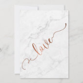 Marmorkupfer-Typografie Aufgehängte Hochzeit Einladung (Rückseite)