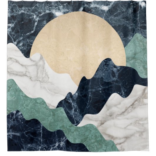 Marmorlandschaft Duschvorhang (Vorderseite)