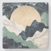 Marmorlandschaft Steinuntersetzer (Vorderseite)