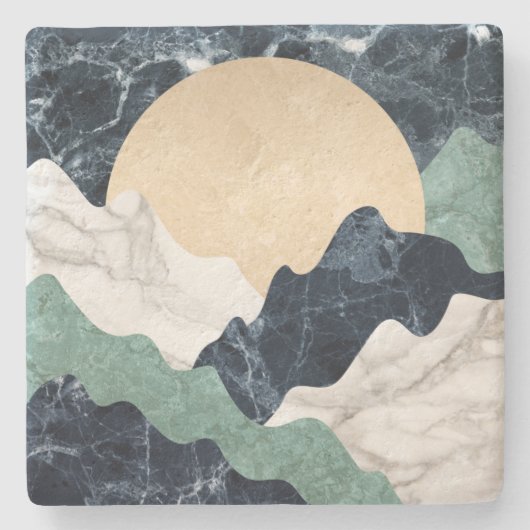 Marmorlandschaft Steinuntersetzer (Vorderseite)