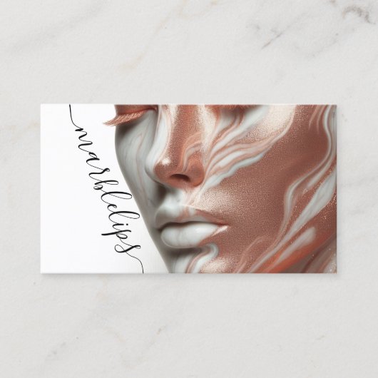 Marmorlippenstift Makeup Artist Foto Lippenstift H Visitenkarte (Vorderseite)