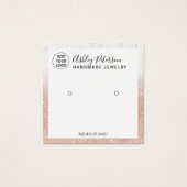 Marmorlogo Rose Gold Glitzer Ohrring-Anzeige (Vorderseite)