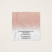 Marmorlogo Rose Gold Glitzer Ohrring-Anzeige (Rückseite)