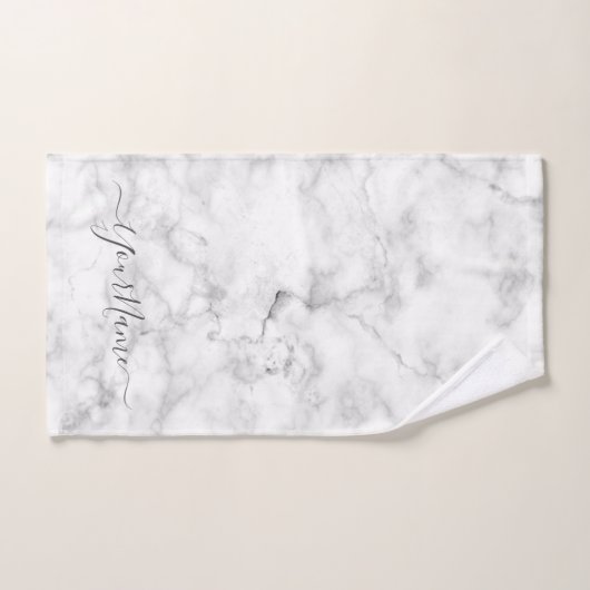 Marmorlook - elegant personalisiert handtuch (Handtuch)