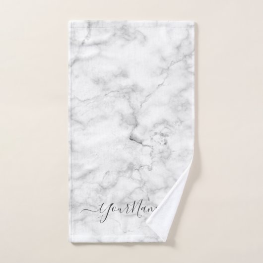 Marmorlook - elegant personalisiert handtuch (Handtuch)