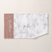 Marmorlook & Rose Gold - elegant personalisiert Handtuch (Handtuch)