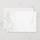 Marmorlook und Imitate Rose Goldene geometrische U RSVP Karte (Rückseite)