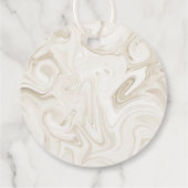 Marmormalerei von weißen Tones Weihnachtsfeier Geschenkanhänger (Rückseite)