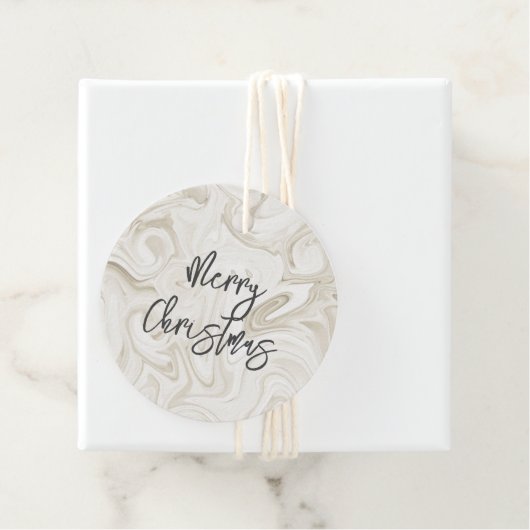 Marmormalerei von weißen Tones Weihnachtsfeier Geschenkanhänger (Beispiel)