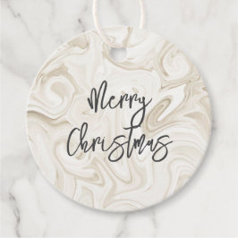 Marmormalerei von weißen Tones Weihnachtsfeier Geschenkanhänger