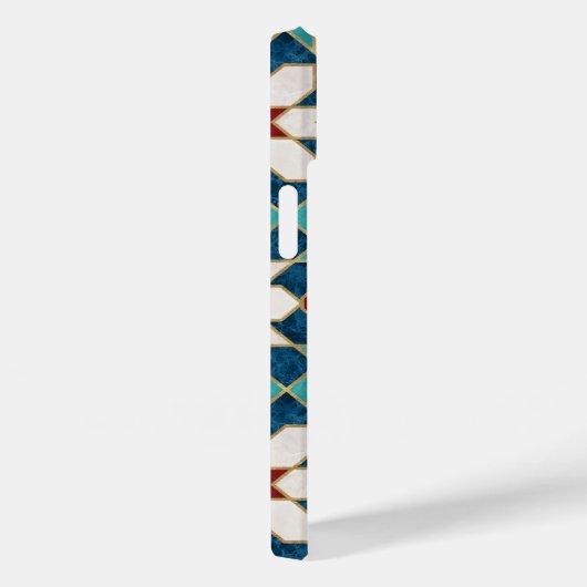 Marmormarmor, marokkanisches Mosaik, Aquamarin Case-Mate iPhone Hülle (Rückseite / Rechts)