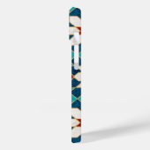 Marmormarmor, marokkanisches Mosaik, Aquamarin Case-Mate iPhone Hülle (Rückseite / Links)