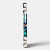 Marmormarmor, marokkanisches Mosaik, Aquamarin  Case-Mate iPhone Hülle (Rückseite / Links)