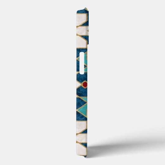 Marmormarmor, marokkanisches Mosaik, Aquamarin  Case-Mate iPhone Hülle (Rückseite / Rechts)