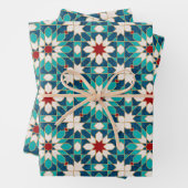Marmormarmor, marokkanisches Mosaik, Aquamarin Geschenkpapier Set (Beispiel)