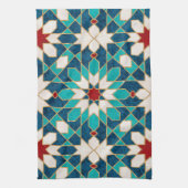 Marmormarmor, marokkanisches Mosaik, Aquamarin Geschirrtuch (Vertikal)