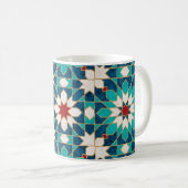 Marmormarmor, marokkanisches Mosaik, Aquamarin Kaffeetasse (VorderseiteRechts)