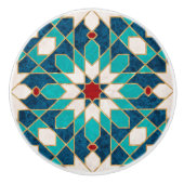 Marmormarmor, marokkanisches Mosaik, Aquamarin Keramikknauf (Vorderseite)